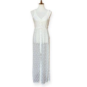 Lace Boho Sleeveless Maxi Dress Beach Coverup